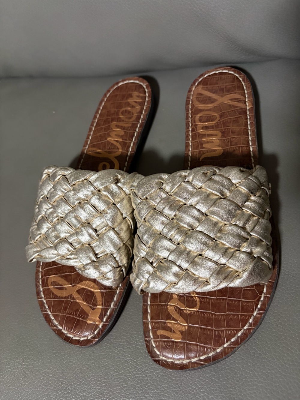 Sam Edelman Women's Griffin woven Slide Sandals. - Picture 2 of 8